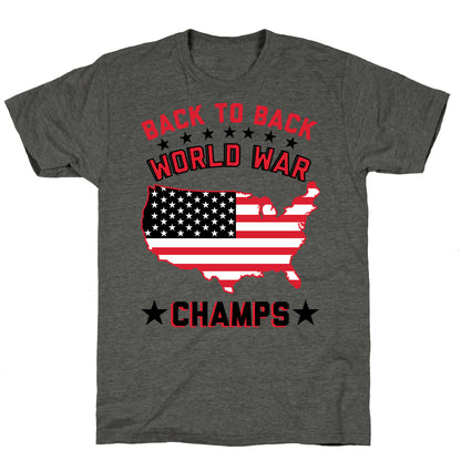 Back to Back World War Champs Unisex Triblend Tee