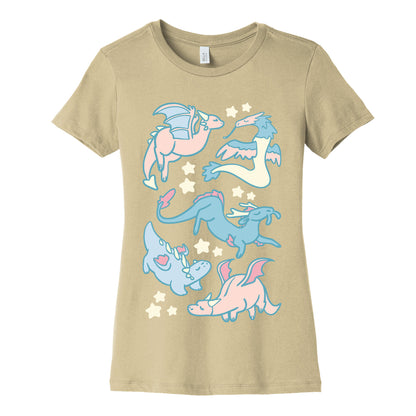 Dreamy Dragon Pattern Women's Cotton Tee