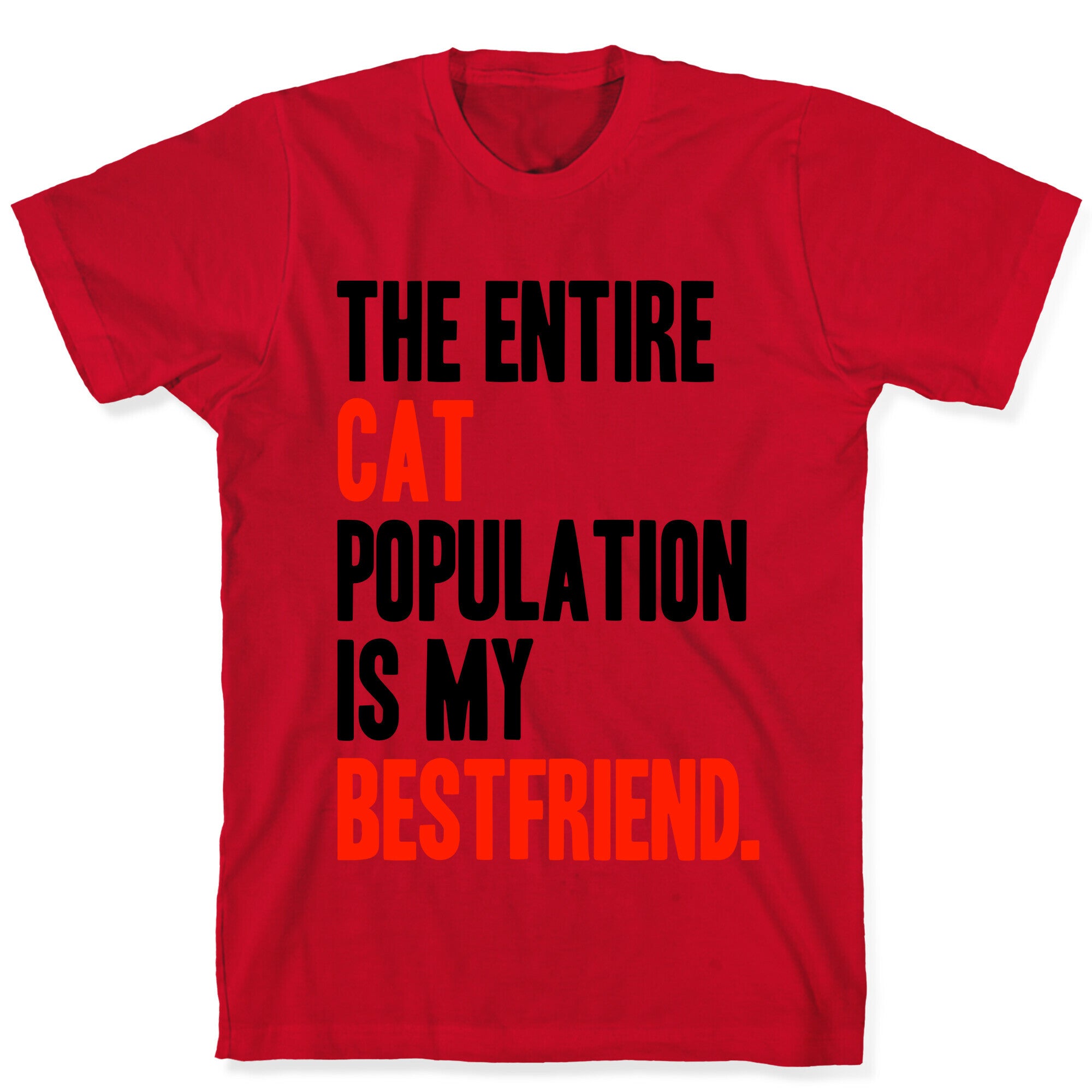 The Entire Cat Population Is My Best Friend T-Shirt