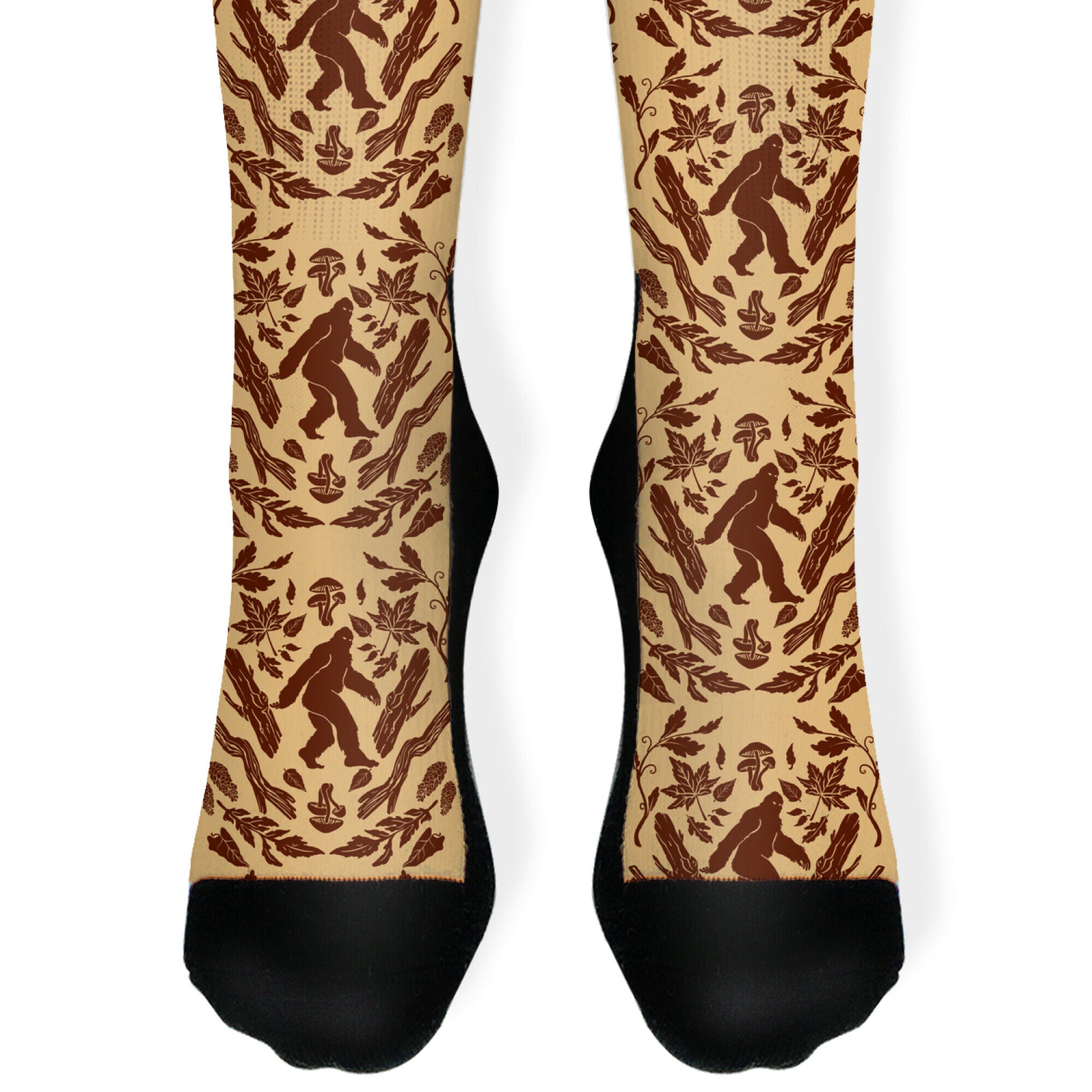 Sasquatch Sighting Pattern Socks