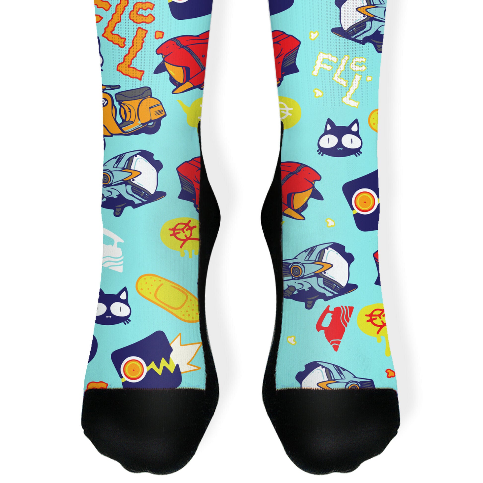 FLCL Anime Pattern Socks