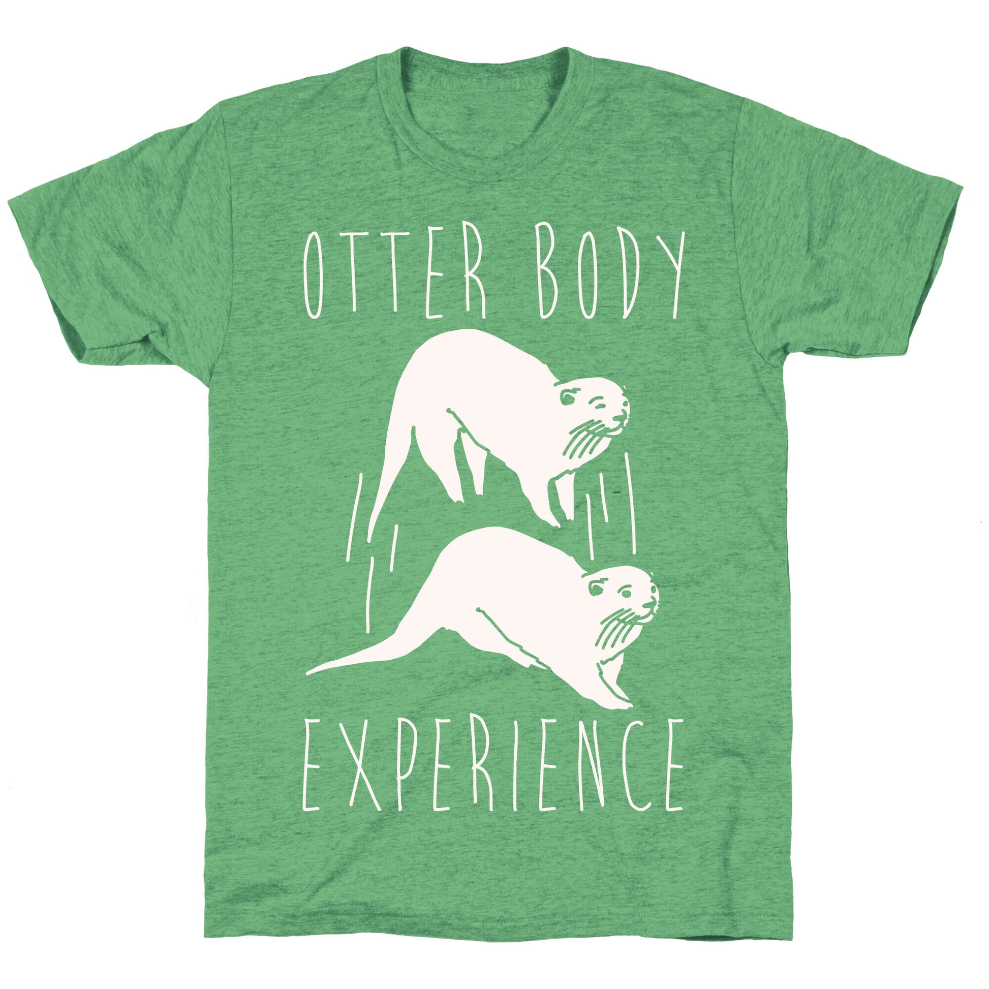 Otter Body Experience White Print Unisex Triblend Tee