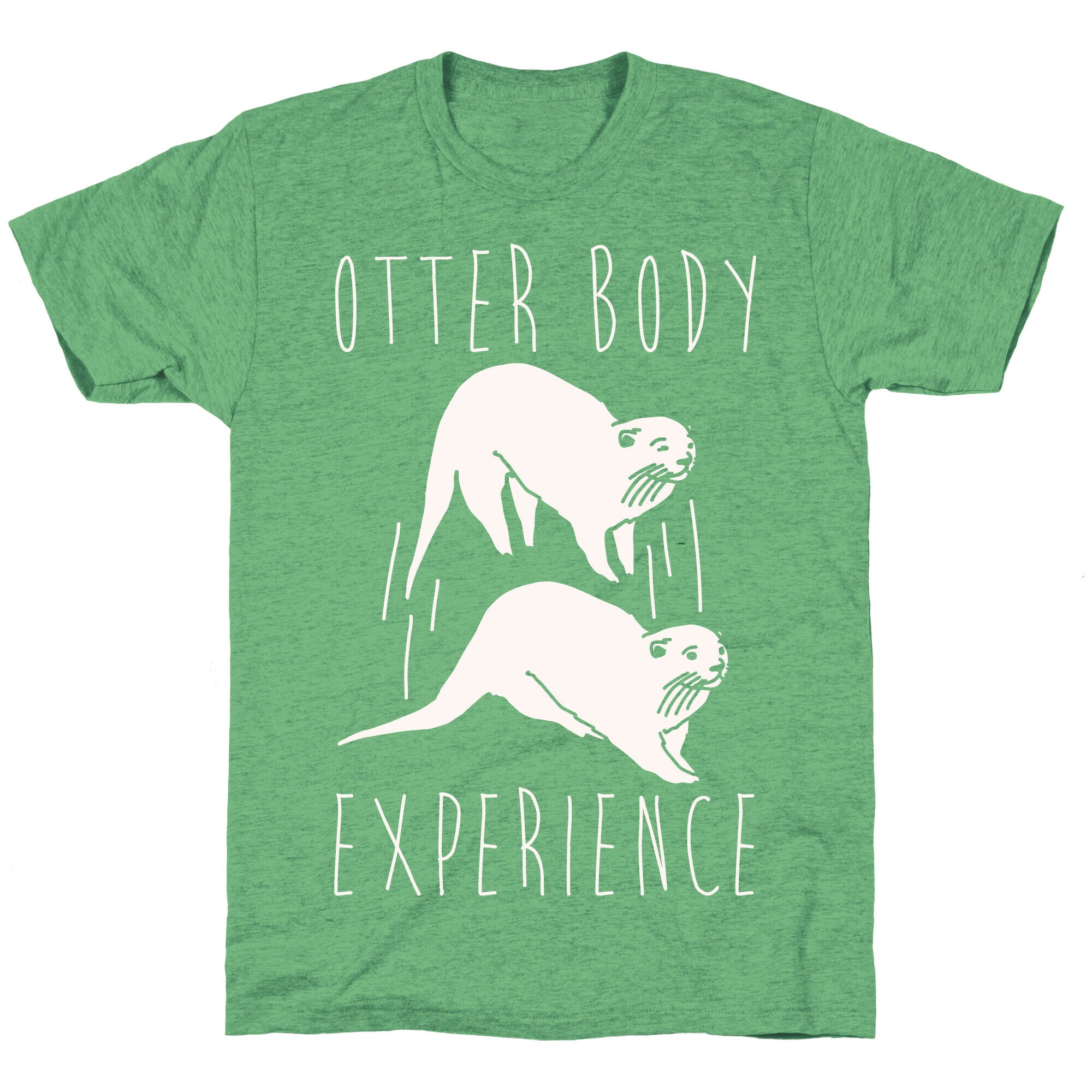 Otter Body Experience White Print Unisex Triblend Tee
