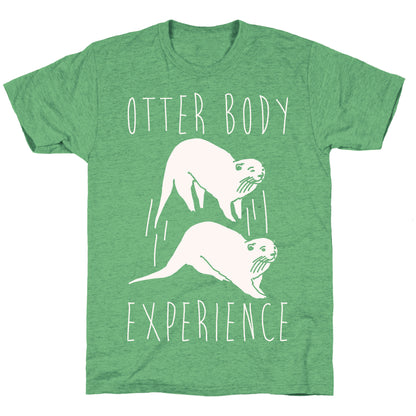 Otter Body Experience White Print Unisex Triblend Tee