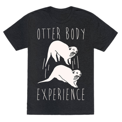 Otter Body Experience White Print Unisex Triblend Tee