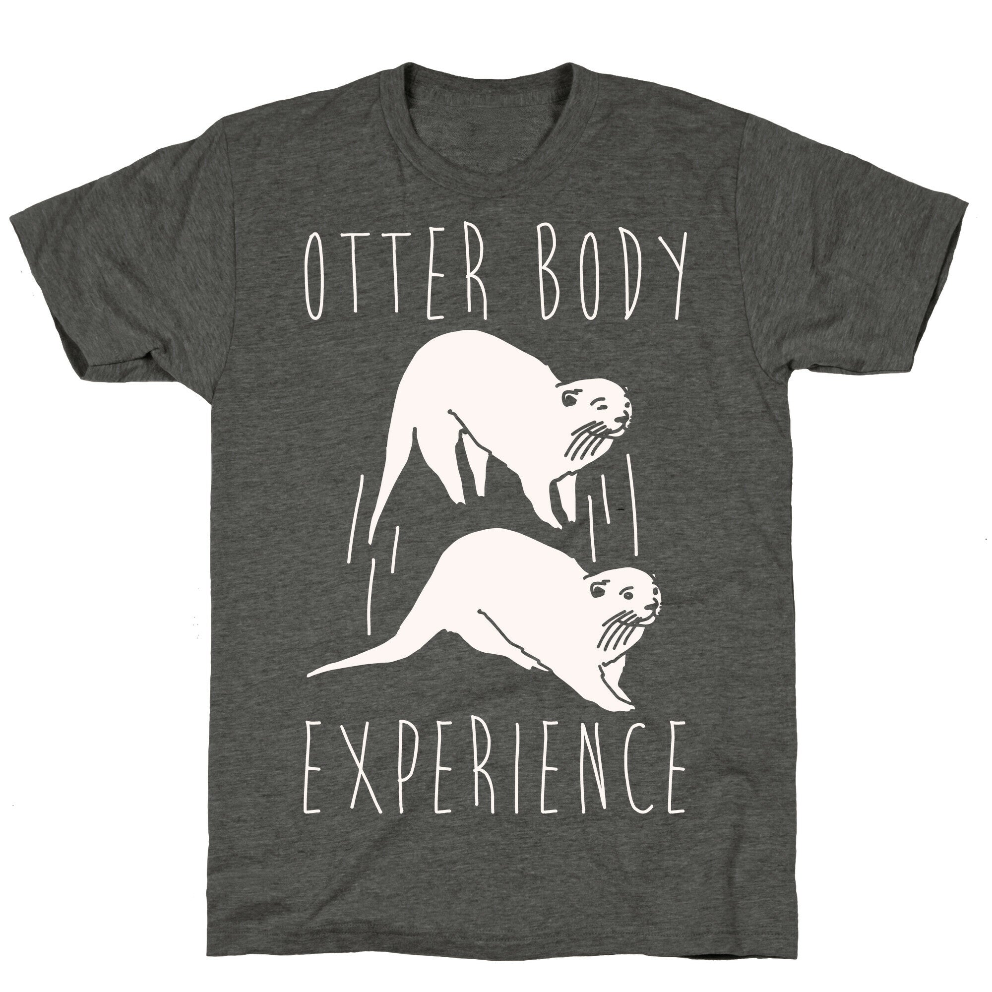 Otter Body Experience White Print Unisex Triblend Tee
