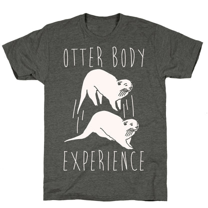 Otter Body Experience White Print Unisex Triblend Tee