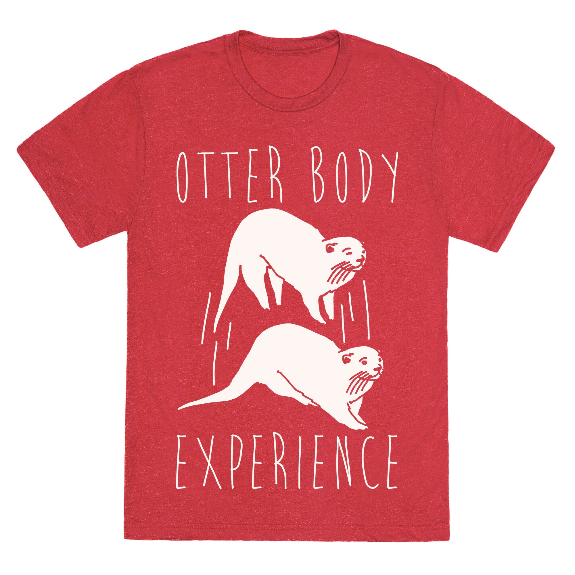 Otter Body Experience White Print Unisex Triblend Tee