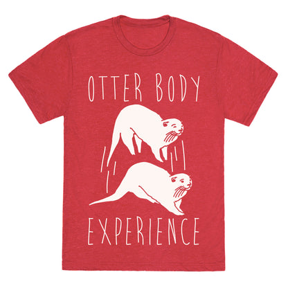 Otter Body Experience White Print Unisex Triblend Tee