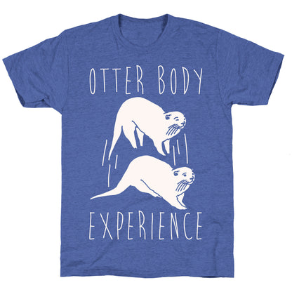 Otter Body Experience White Print Unisex Triblend Tee