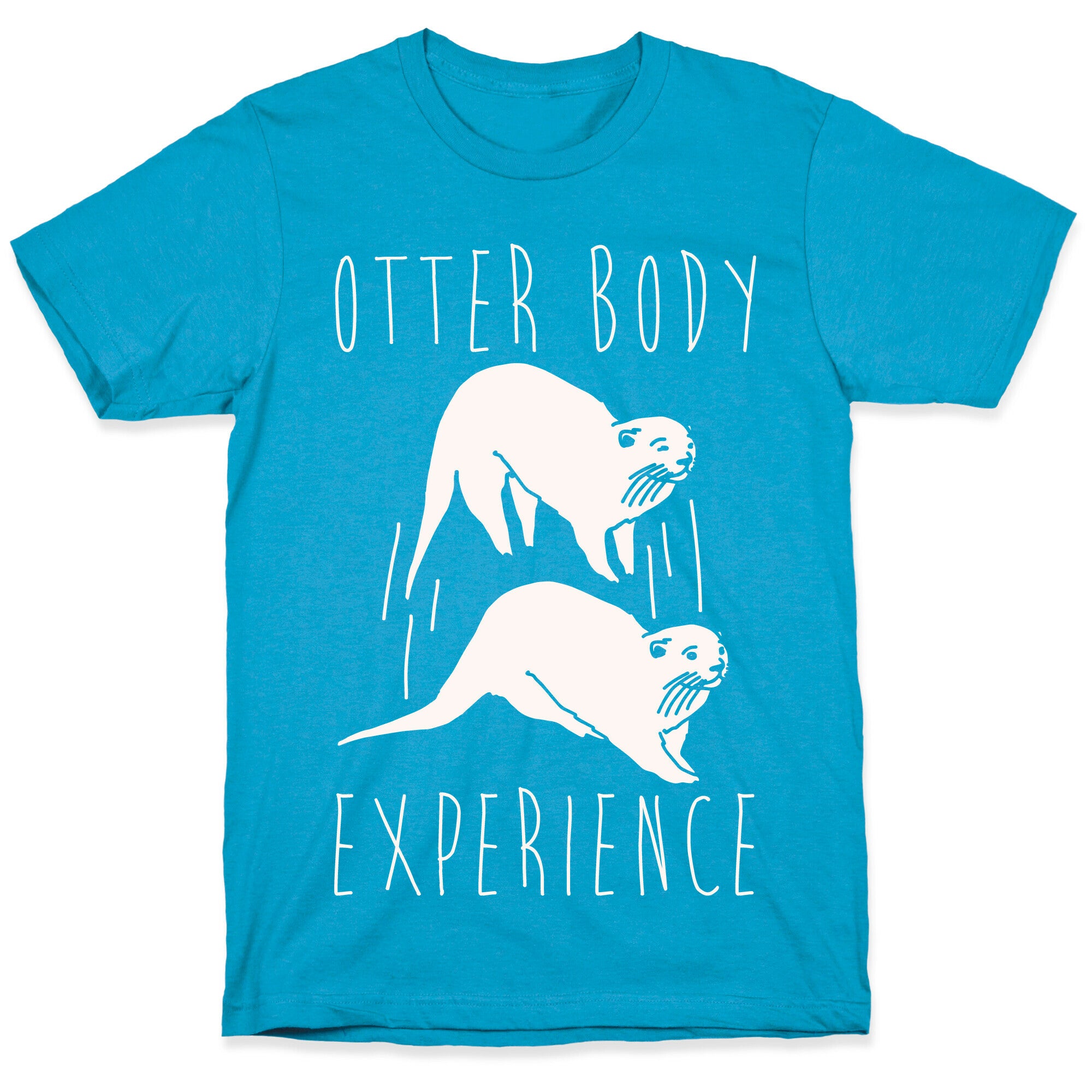 Otter Body Experience White Print Unisex Triblend Tee