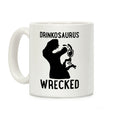 Drinkosaurus Wrecked Parody Coffee Mug