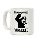Drinkosaurus Wrecked Parody Coffee Mug