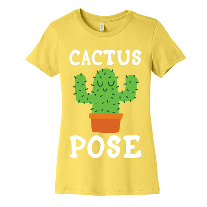 Cactus Pose Yoga Women's Cotton Tee