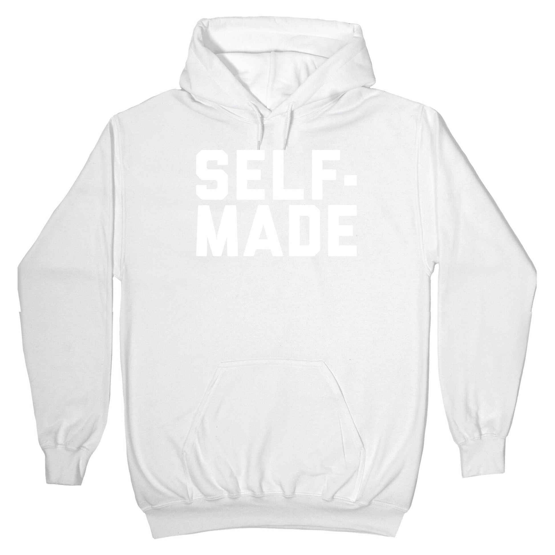 Self-Made White Print Hoodie