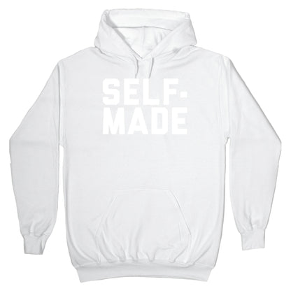 Self-Made White Print Hoodie