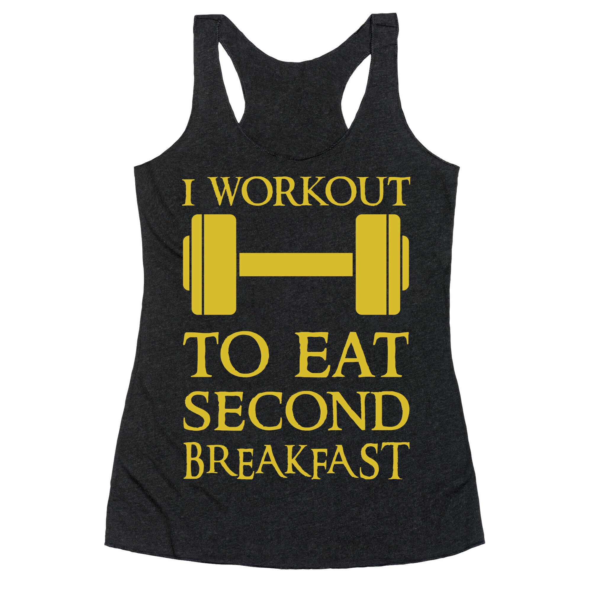 I Workout to Eat Second Breakfast Racerback Tank