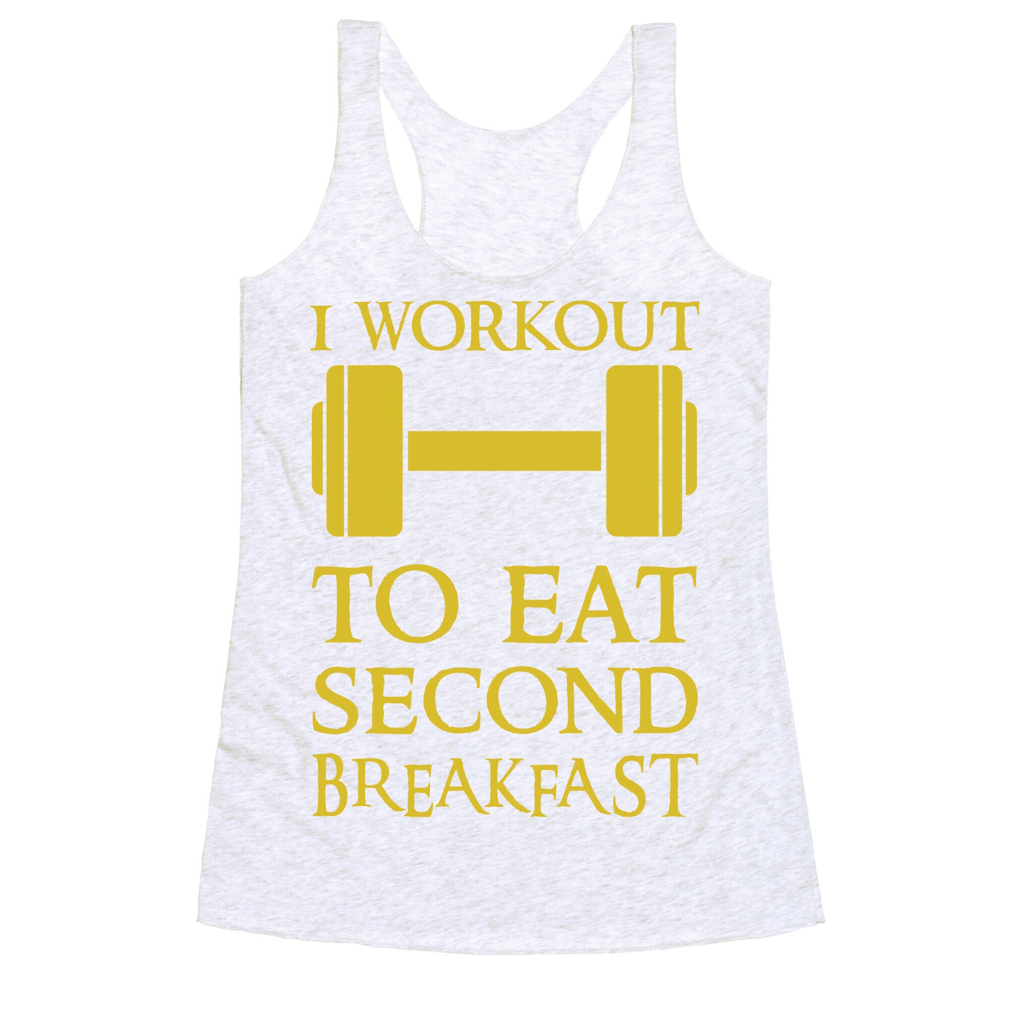 I Workout to Eat Second Breakfast Racerback Tank