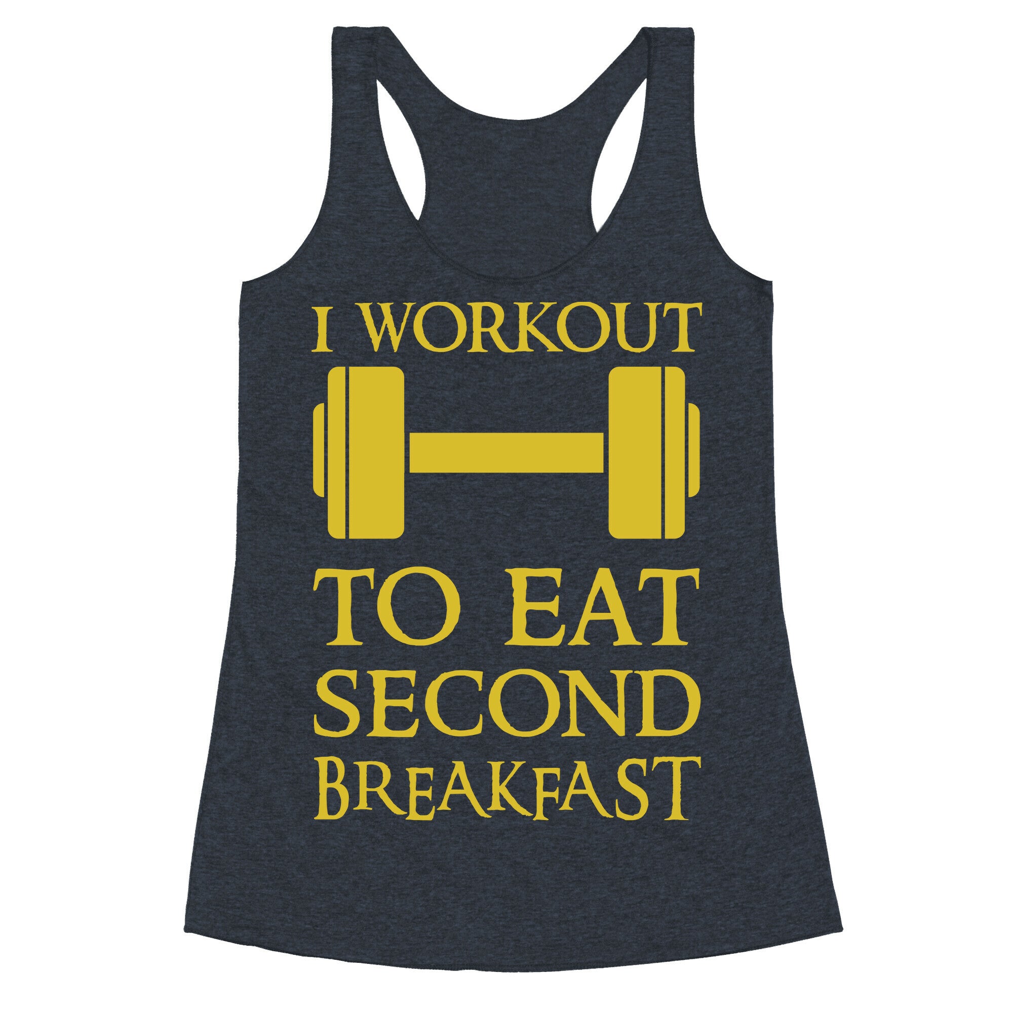 I Workout to Eat Second Breakfast Racerback Tank