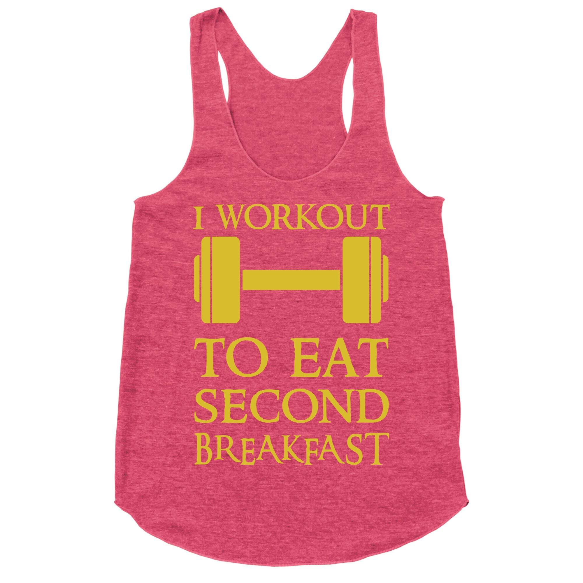 I Workout to Eat Second Breakfast Racerback Tank