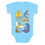 Godzilla and Friends Pattern Baby One Piece