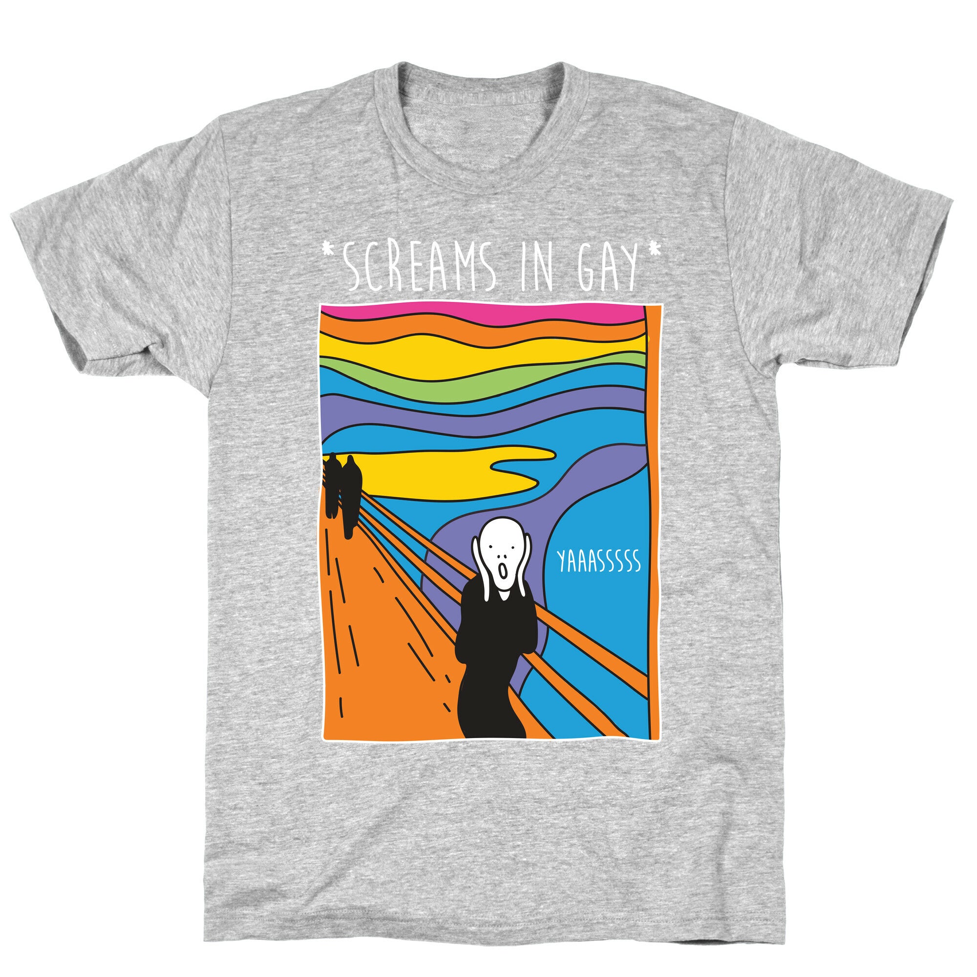 Screams In Gay Edvard Munch Parody T-Shirt