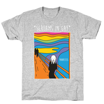 Screams In Gay Edvard Munch Parody T-Shirt
