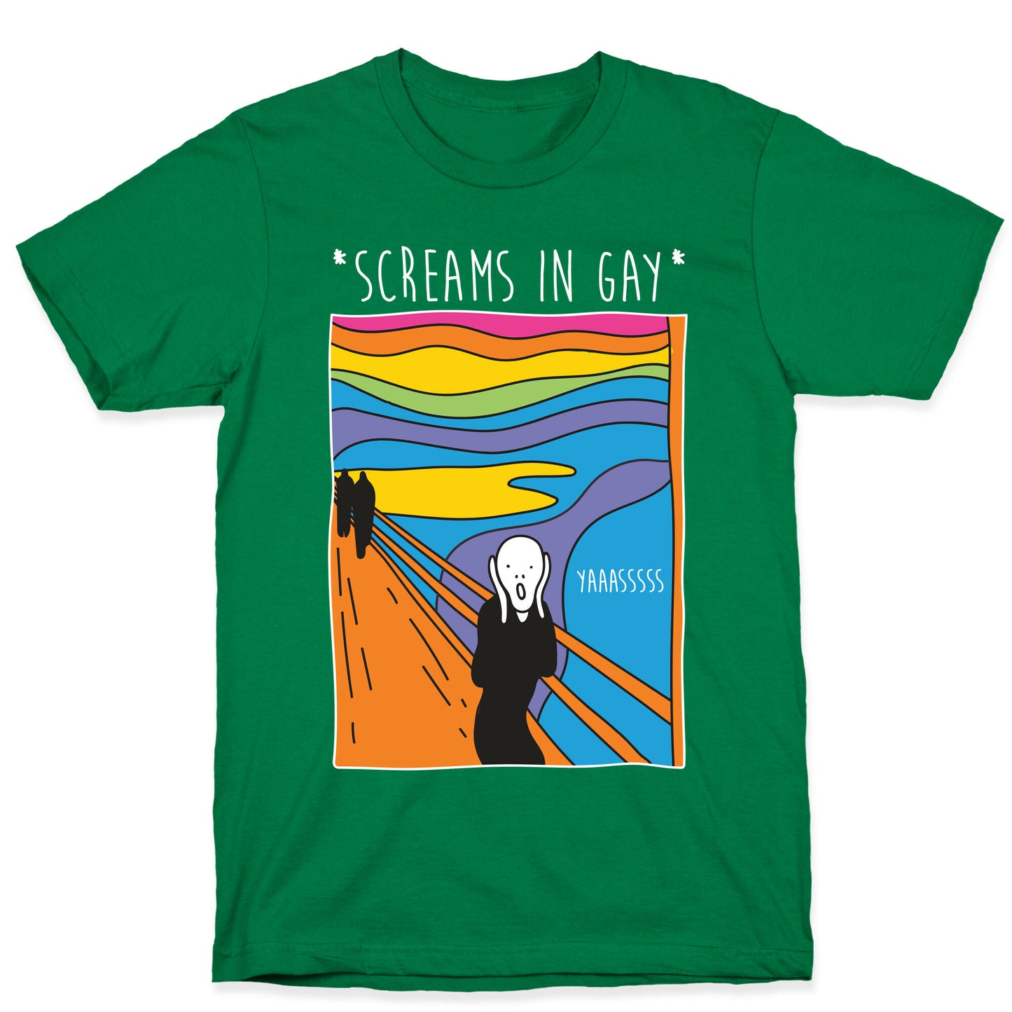 Screams In Gay Edvard Munch Parody T-Shirt