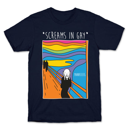 Screams In Gay Edvard Munch Parody T-Shirt