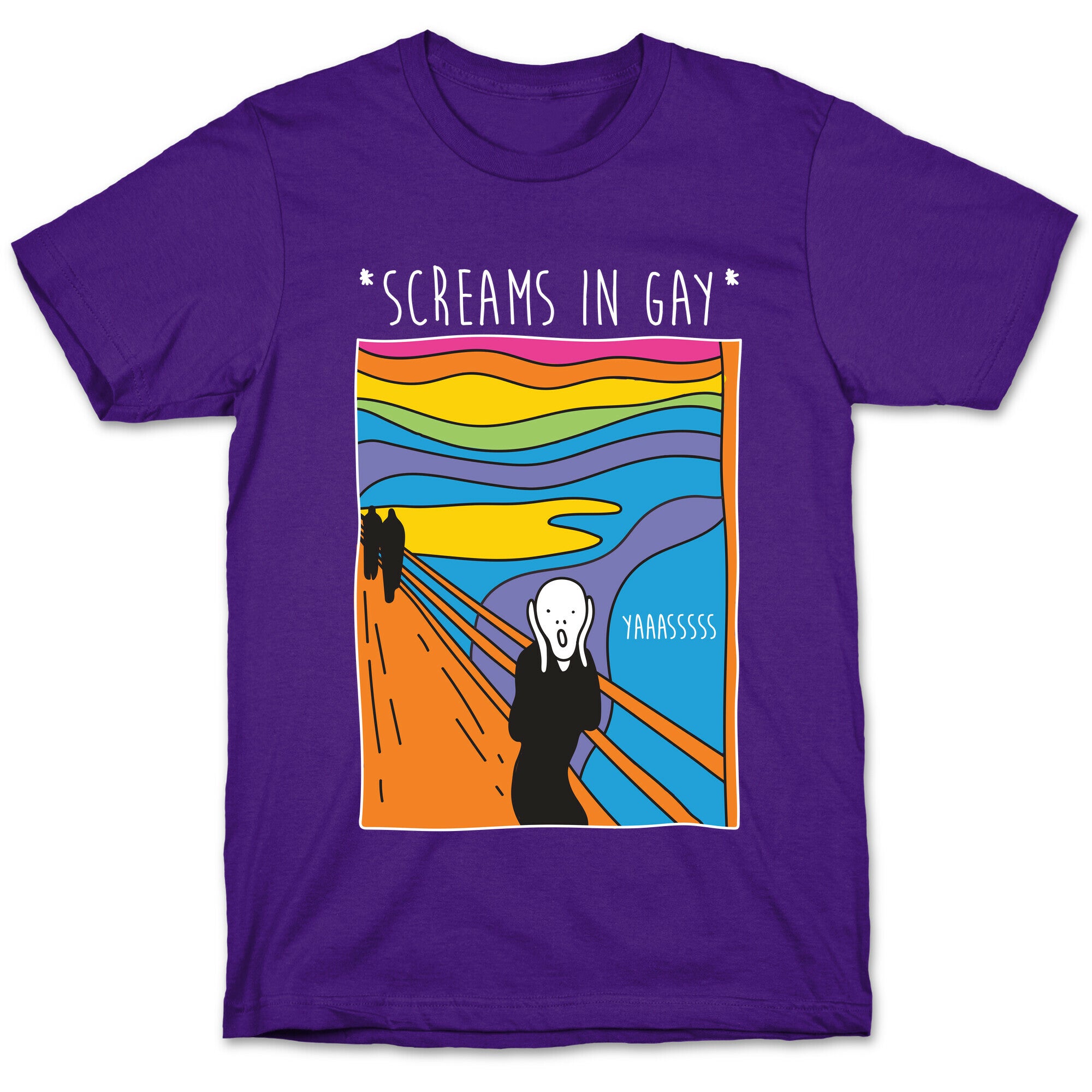 Screams In Gay Edvard Munch Parody T-Shirt