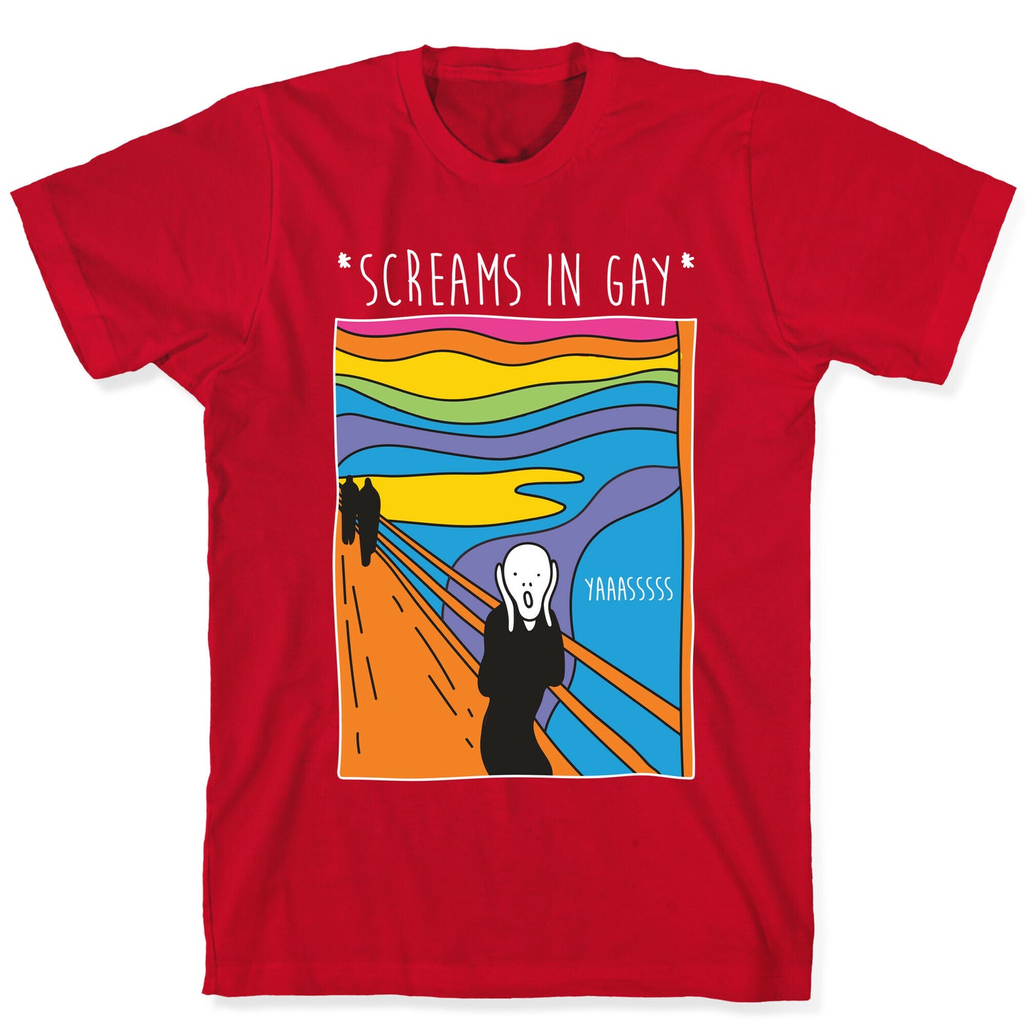 Screams In Gay Edvard Munch Parody T-Shirt