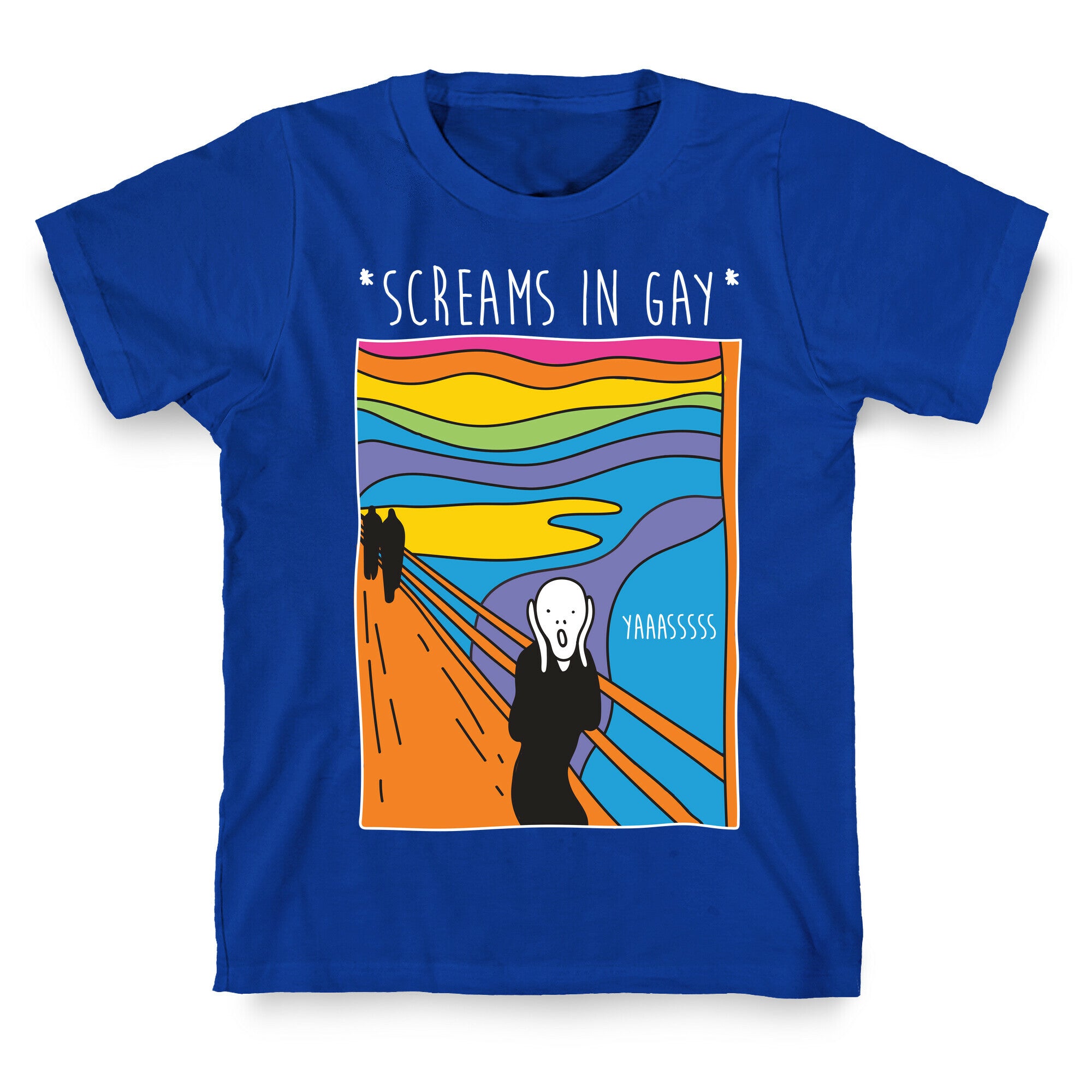 Screams In Gay Edvard Munch Parody T-Shirt