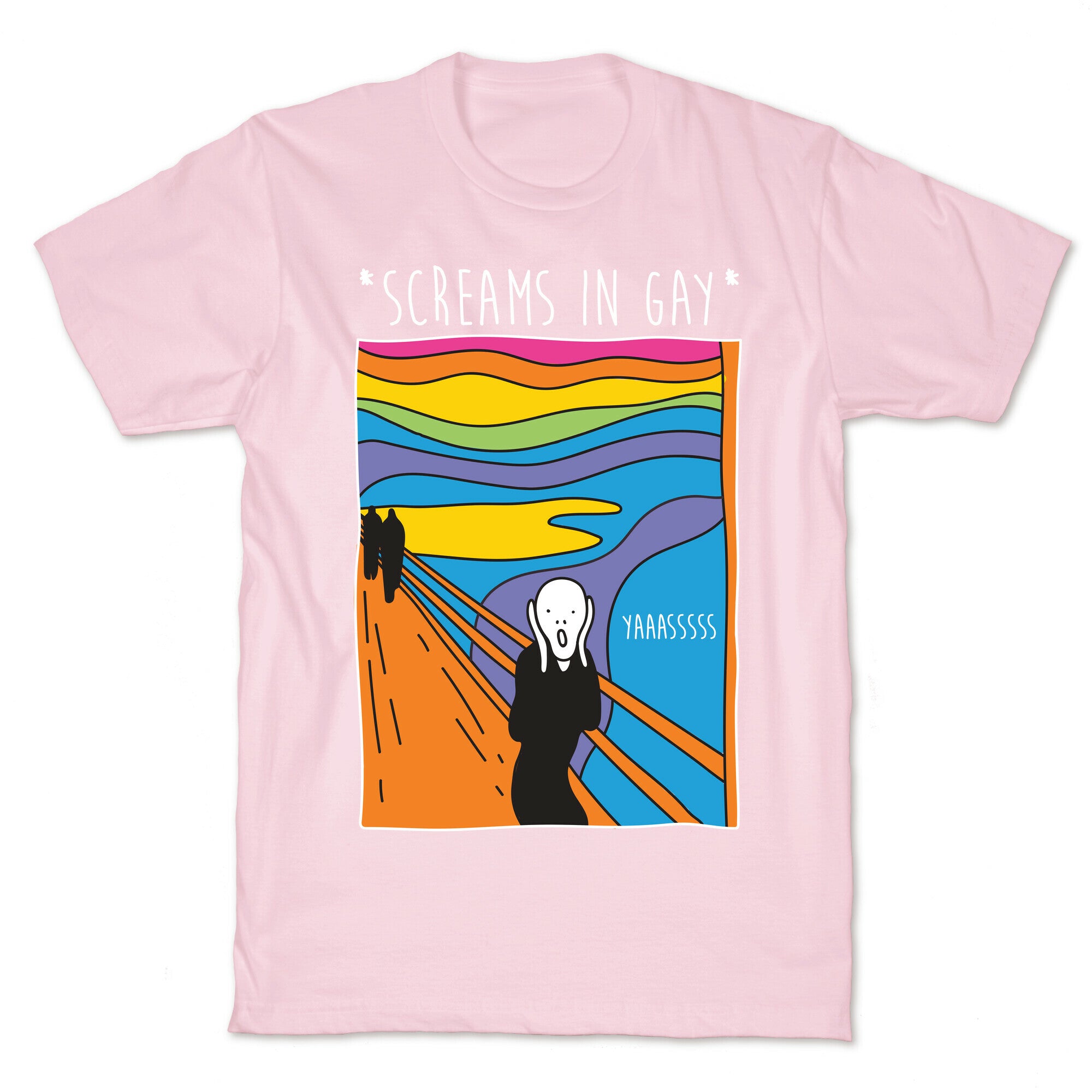Screams In Gay Edvard Munch Parody T-Shirt