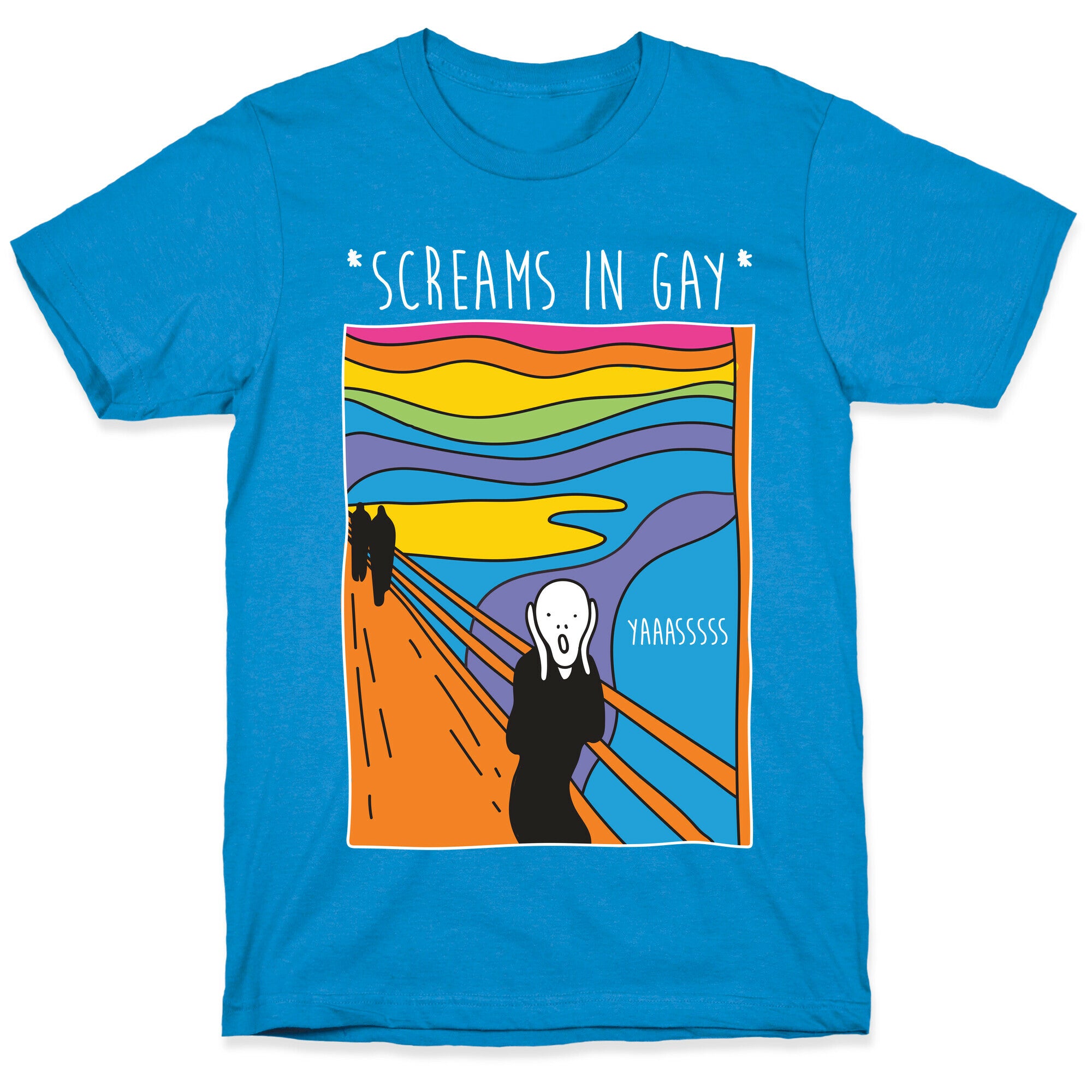 Screams In Gay Edvard Munch Parody T-Shirt