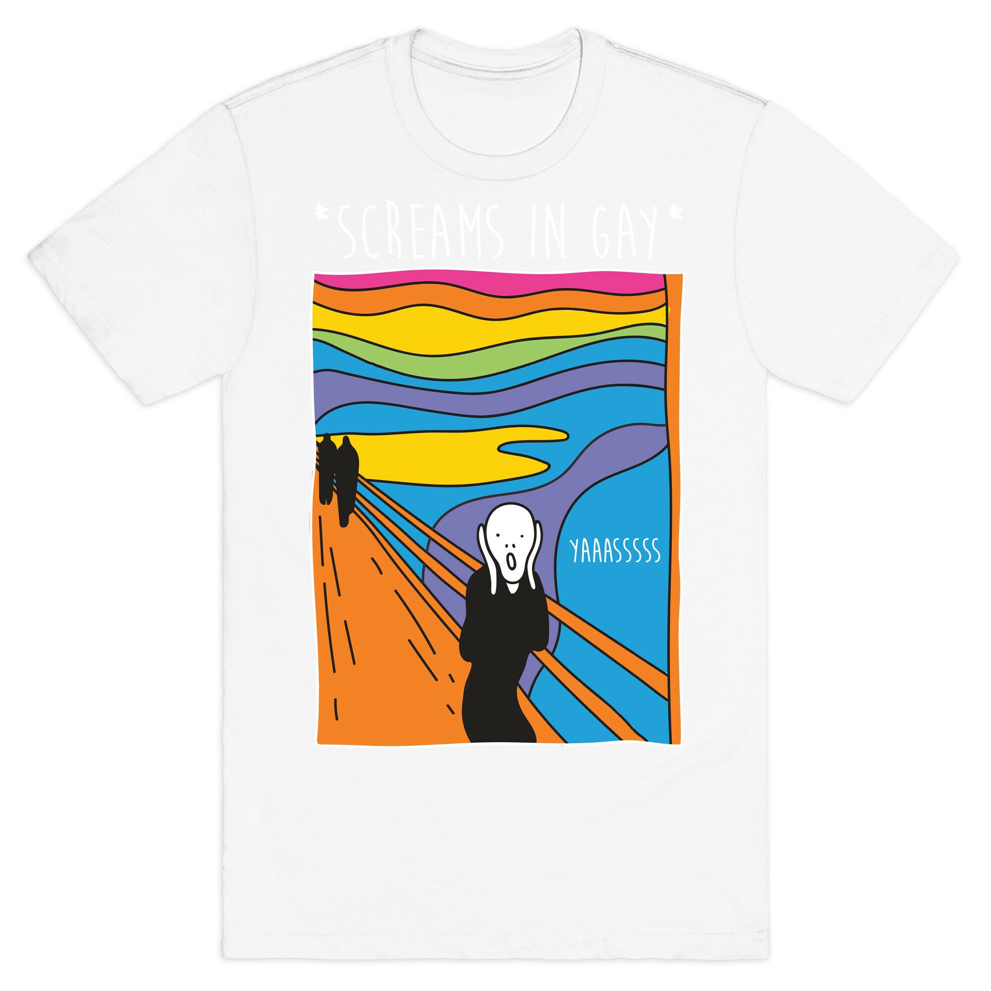 Screams In Gay Edvard Munch Parody T-Shirt