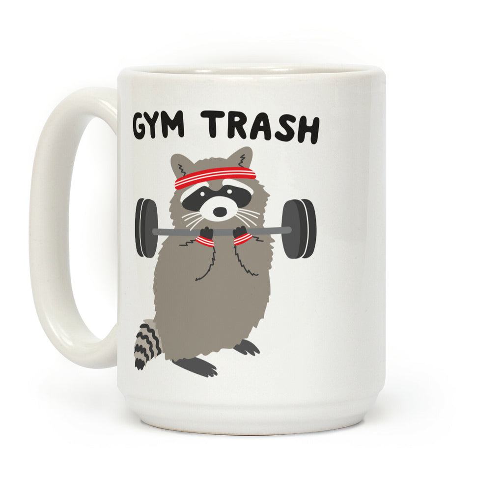 Gym Trash Raccoon Coffee Mug