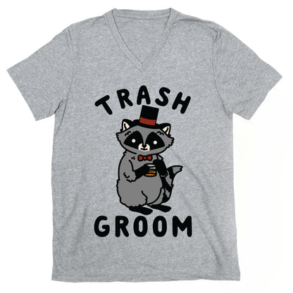 Trash Groom Raccoon Bachelor Party V-Neck