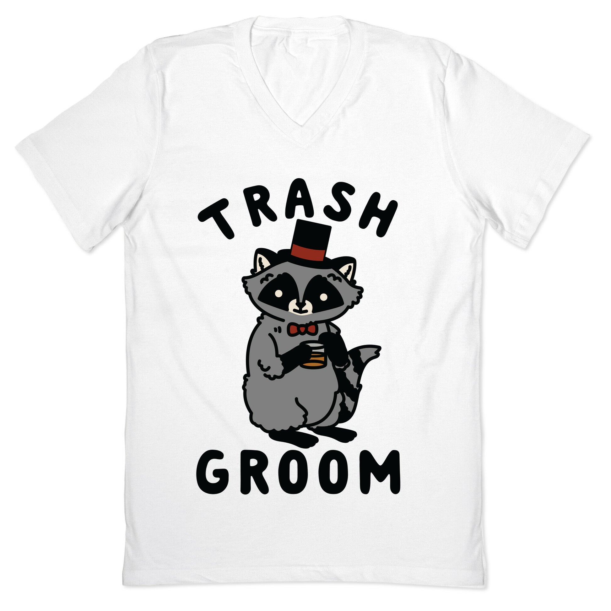Trash Groom Raccoon Bachelor Party V-Neck