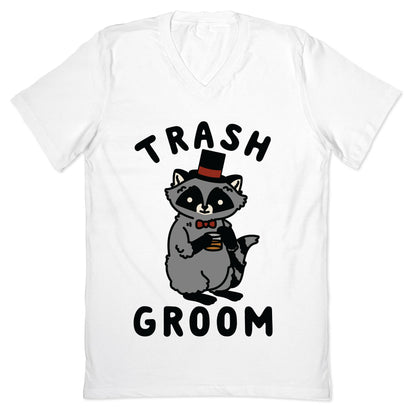 Trash Groom Raccoon Bachelor Party V-Neck