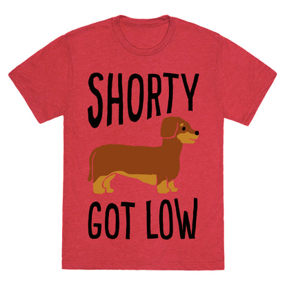 Shorty Got Low Dachshund Unisex Triblend Tee
