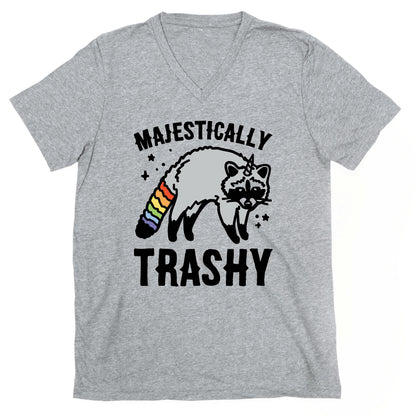 Majestically Trashy Raccoon  V-Neck