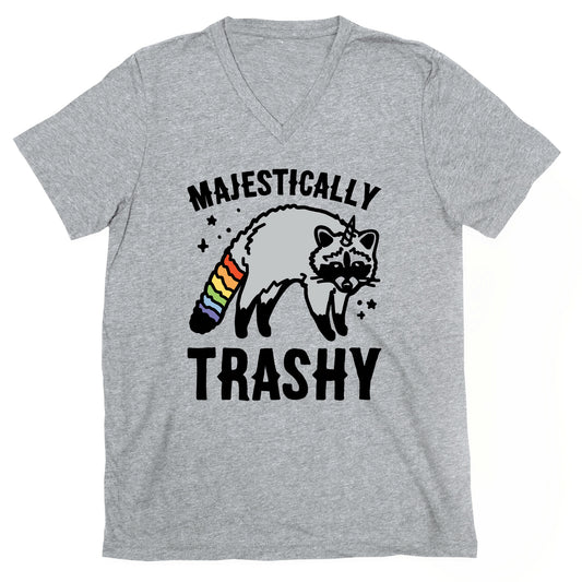 Majestically Trashy Raccoon  V-Neck