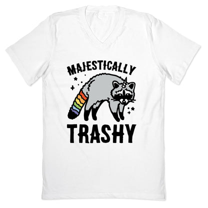 Majestically Trashy Raccoon  V-Neck