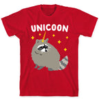 Unicoon Raccoon Unicorn  T-Shirt