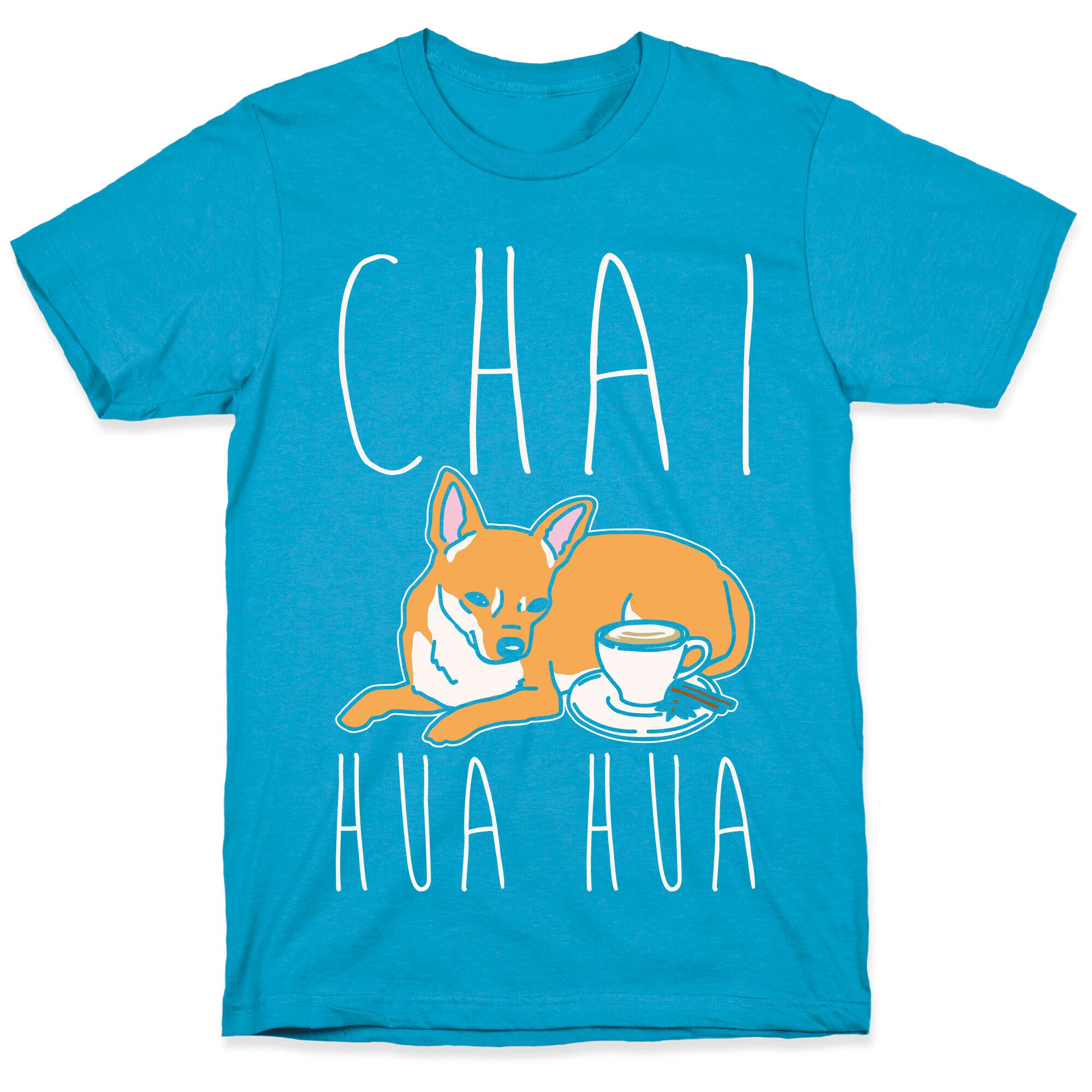 Chai Hua Hua Chihuahua Parody White Print Unisex Triblend Tee