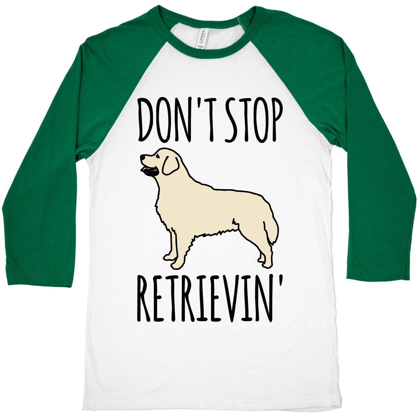 Don't Stop Retrievin' Golden Retriever Dog Parody Baseball Tee