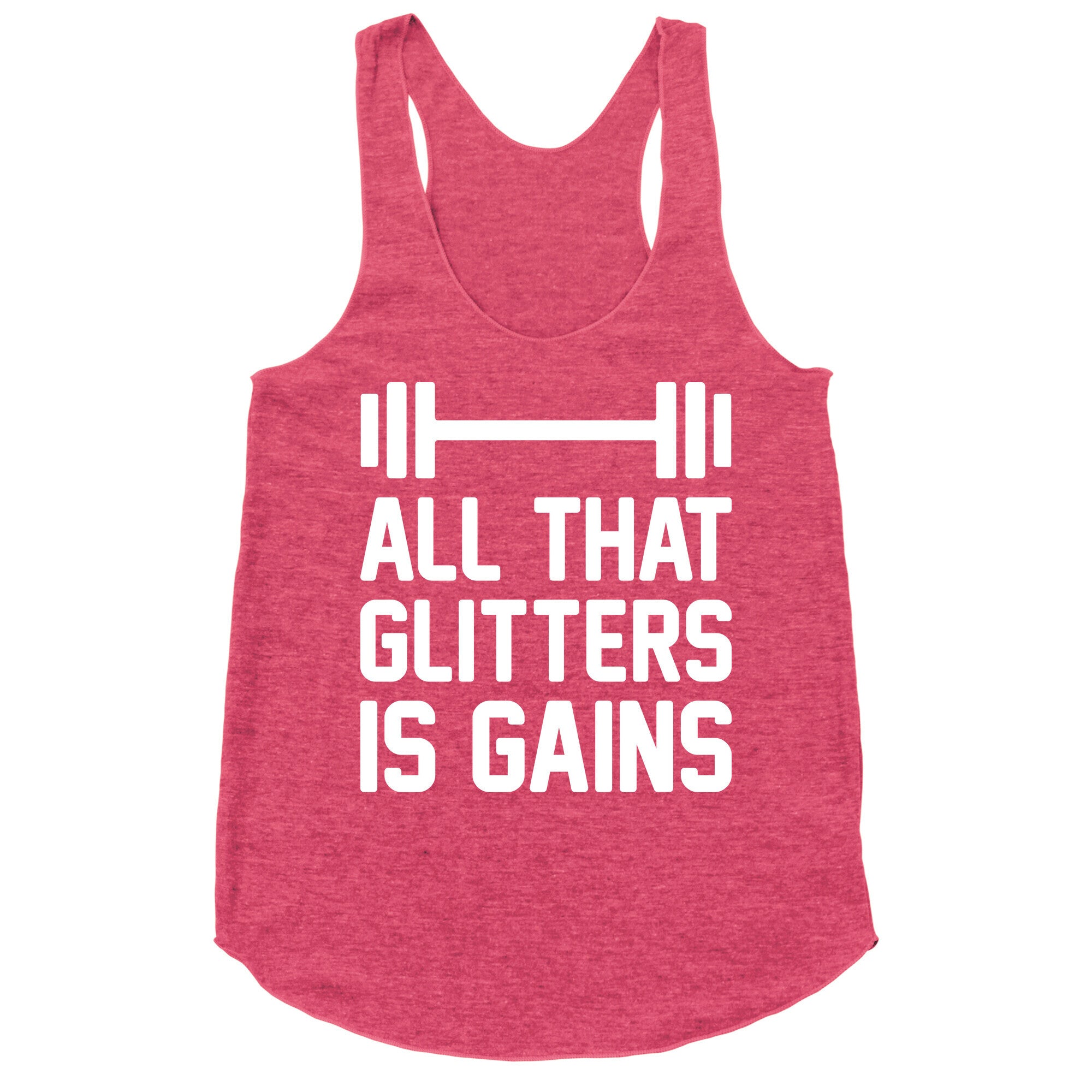 All That Glitters Is Gains Racerback Tank