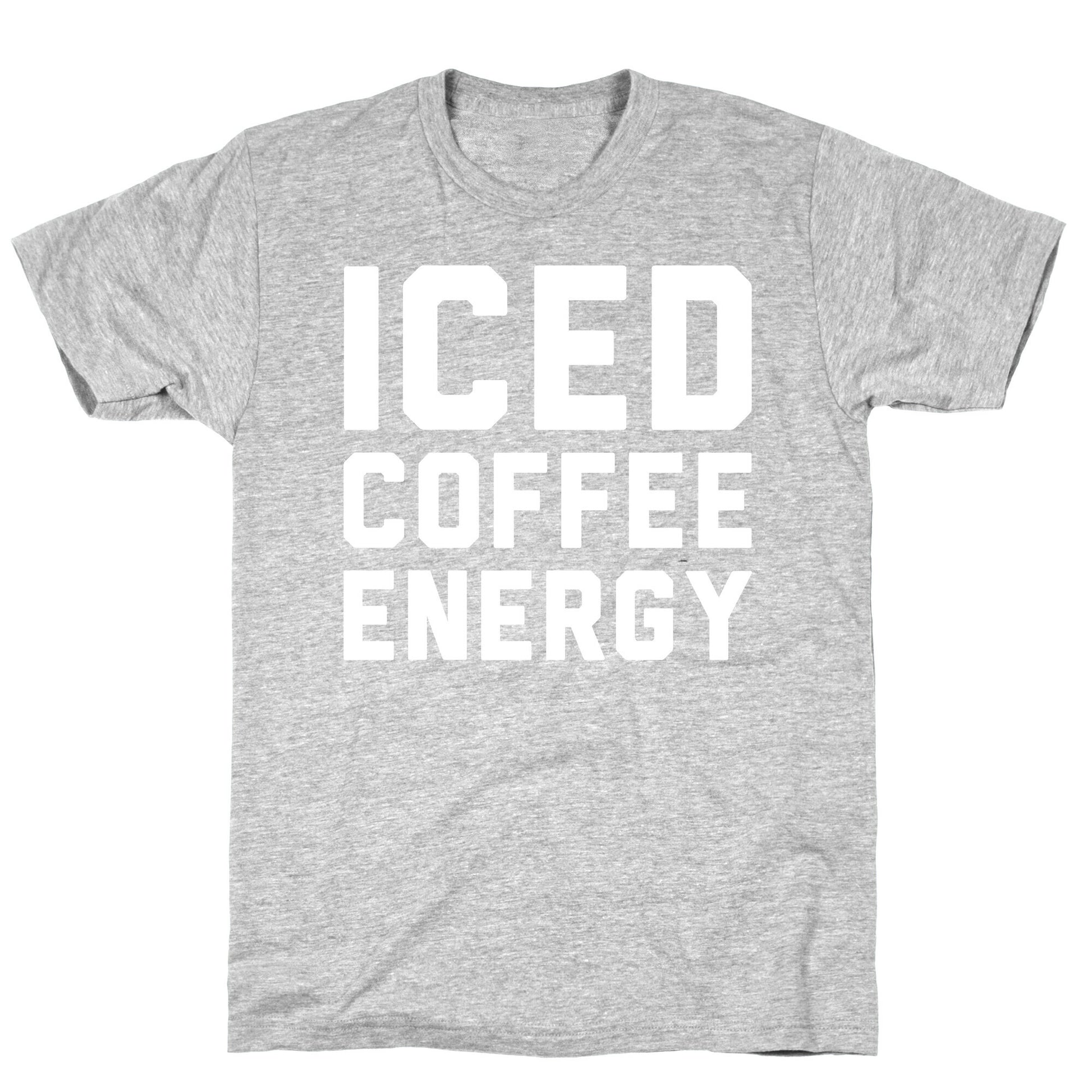 Iced Coffee Energy White Print T-Shirt