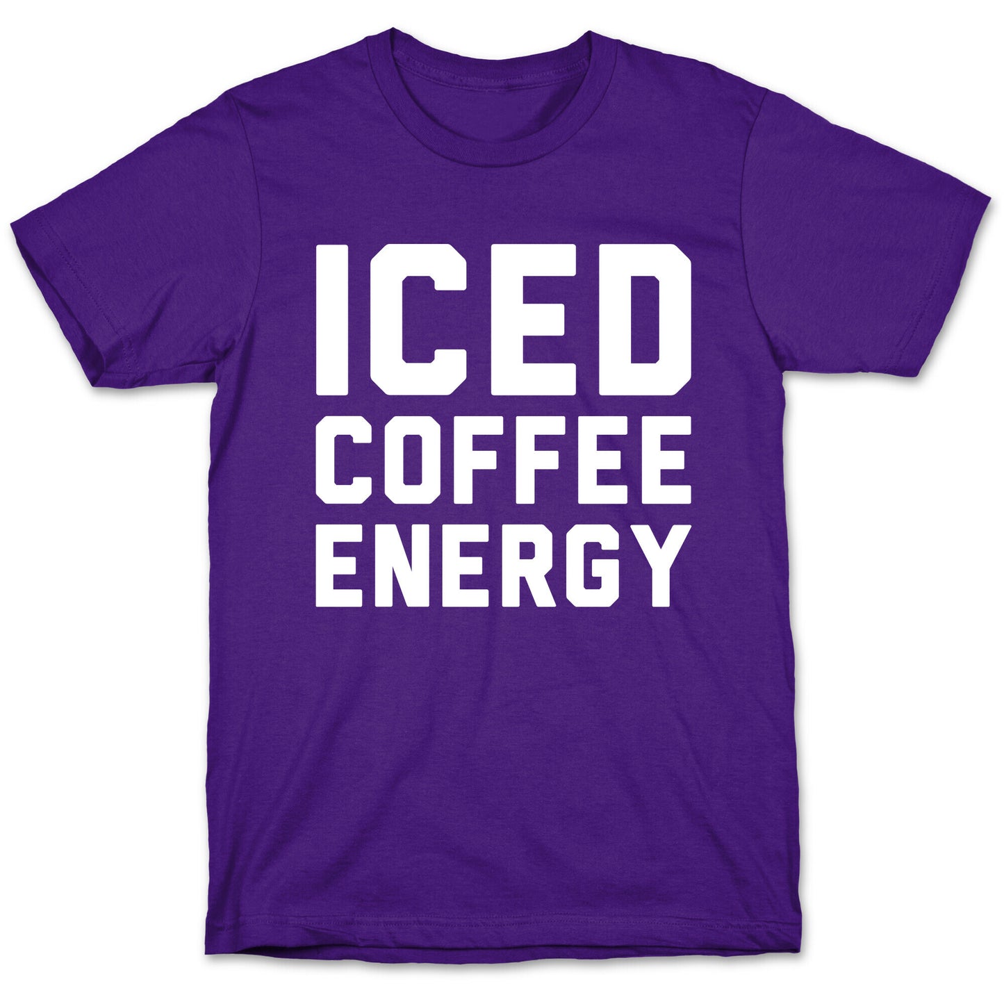 Iced Coffee Energy White Print T-Shirt