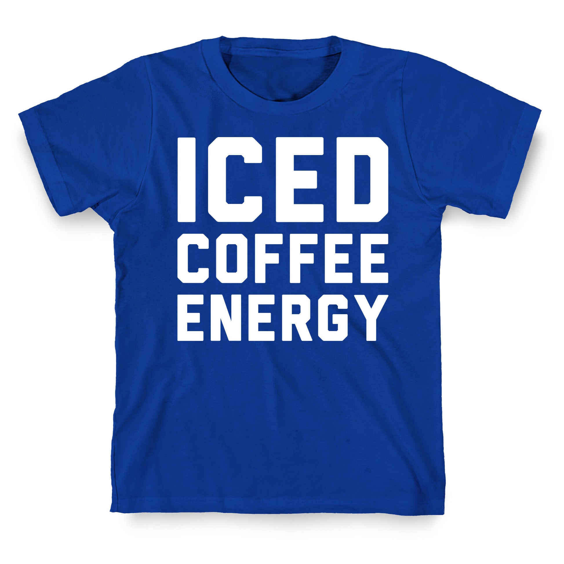 Iced Coffee Energy White Print T-Shirt